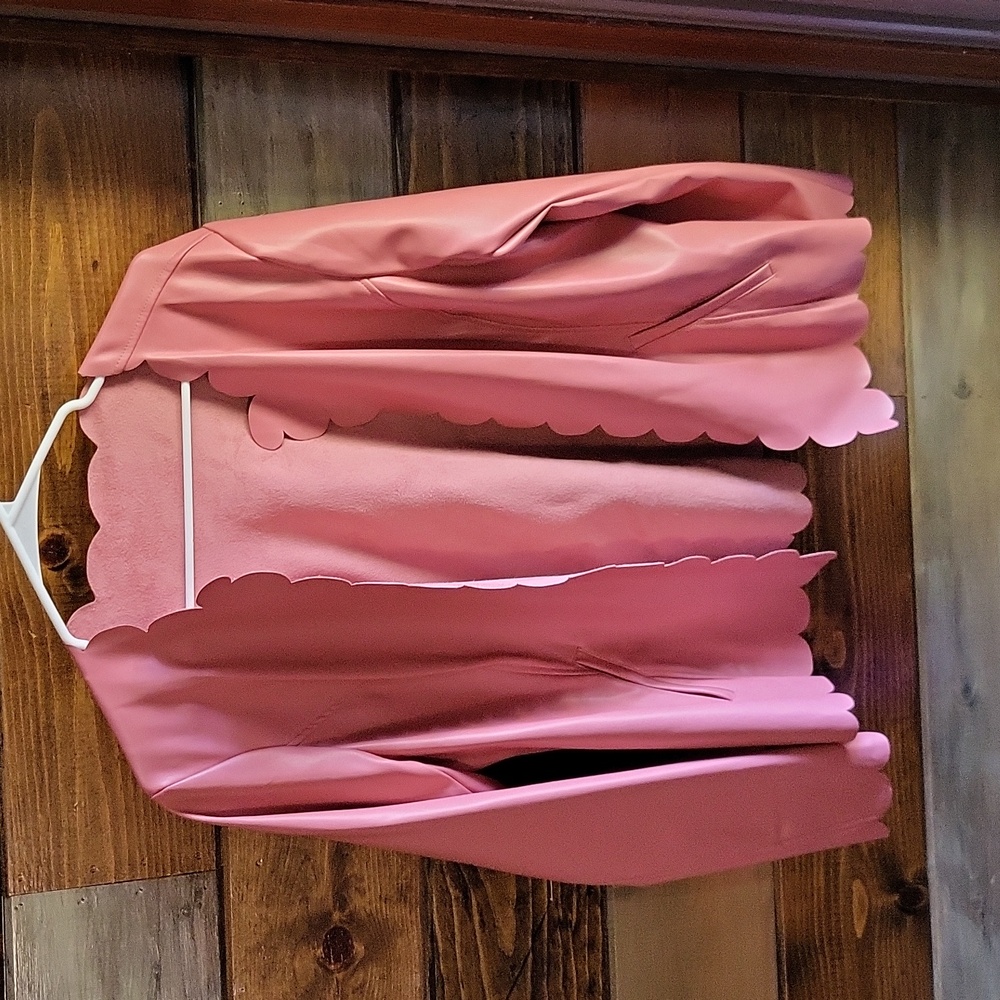 Scalloped Faux Leather Jacket by Cato